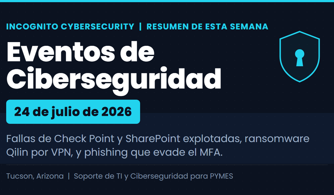 Eventos de Ciberseguridad de esta semana: 24 de julio de 2026