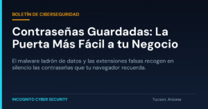 Imagen destacada sobre contraseñas guardadas en el navegador de Incognito Cyber Security