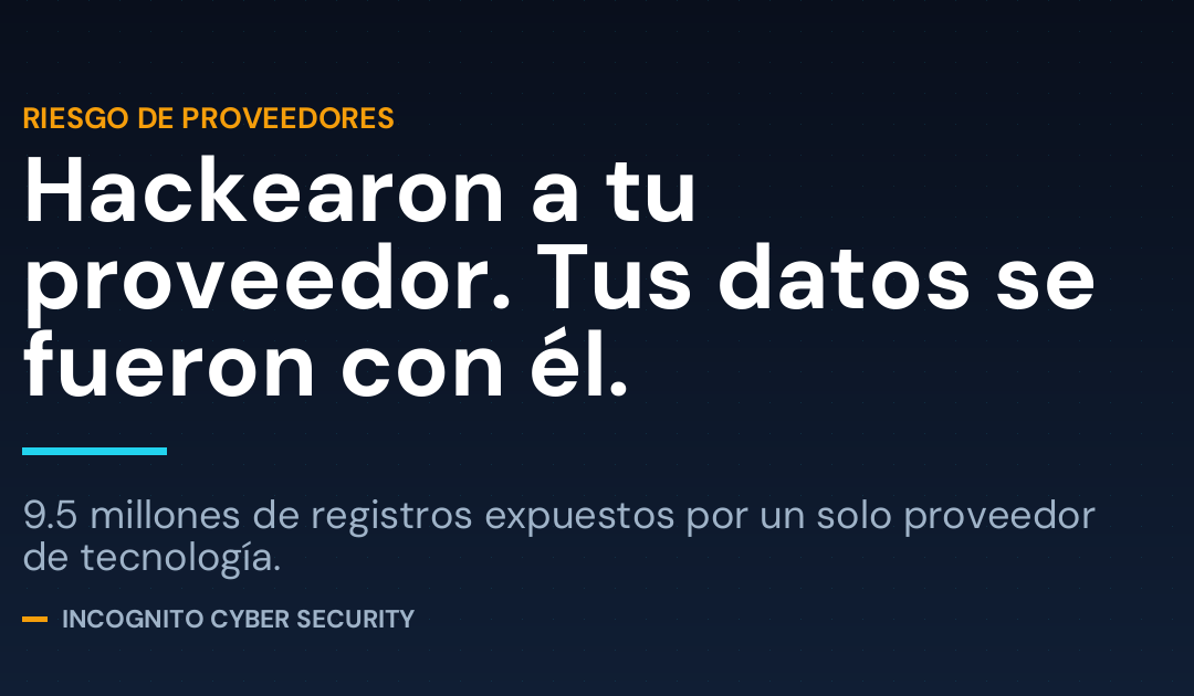 Hackearon a tu proveedor. Tus datos se fueron con él.