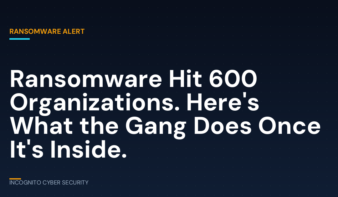 Ransomware Hit 600 Organizations. Here’s What the Gang Does Once It’s Inside.