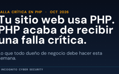 Tu sitio web usa PHP. PHP acaba de recibir una falla crítica.